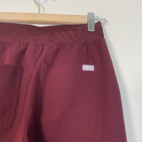 FIGS Zamora Jogger Scrub Pants Burgundy Red Technical Collection Size XS Nurse - Picture 5 of 12